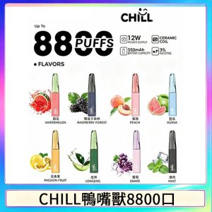 始祖鳥CHILL鴨嘴獸拋棄式電子菸 8800口一次性免充電