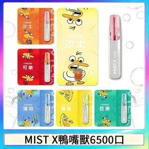 MIST X 鴨嘴獸 6500口一次性拋棄式電子煙｜陶瓷芯更穩定
